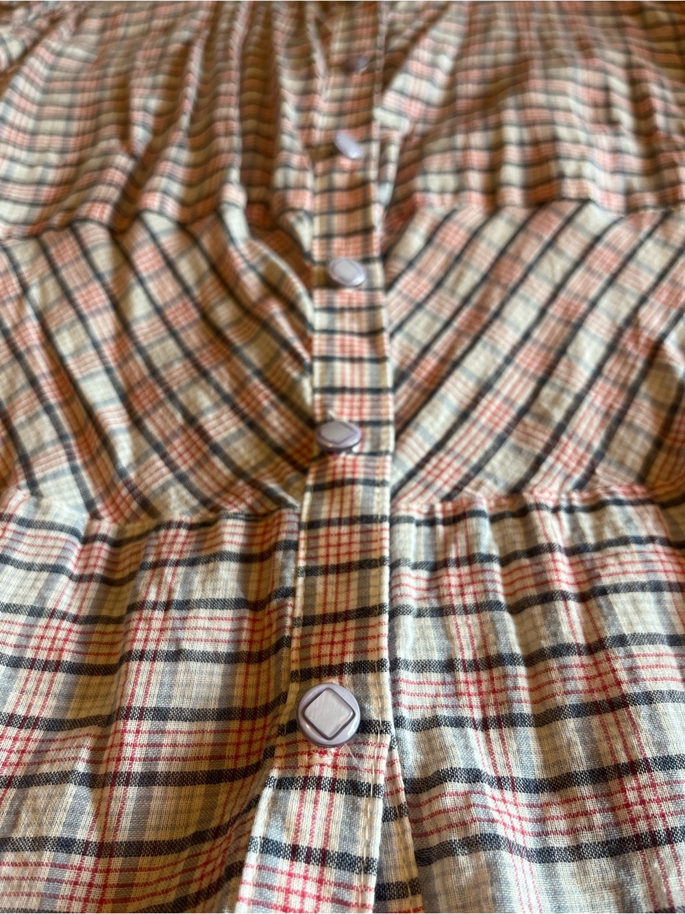 Plaid Button-Front Top - Picture 5 of 9